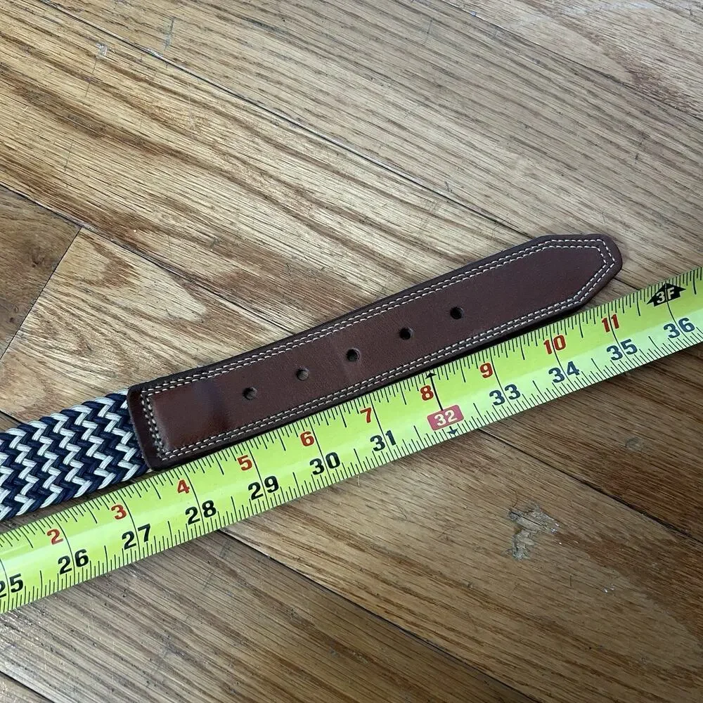 Martin Dingman Countrywear Woven Braided Leather Nylon Belt 30